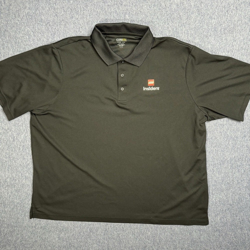 Core 365 LEGO Insiders Polo Shirt Mens 4XL Black Performance Short Sleeve Logo